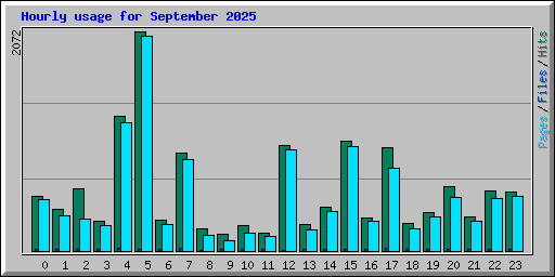 Hourly usage for September 2025